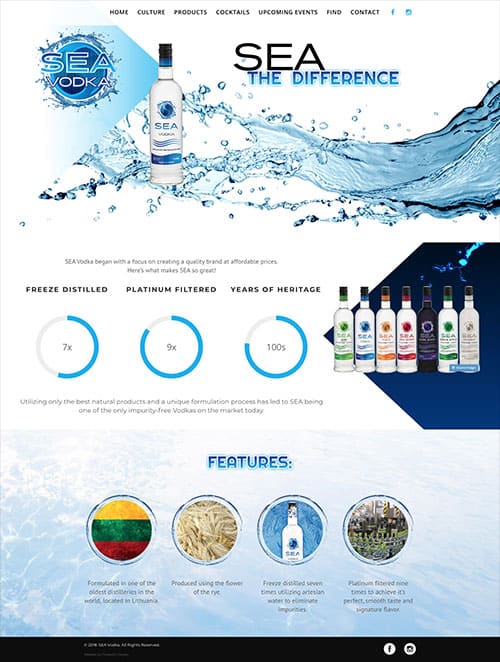 Sea Vodka Website